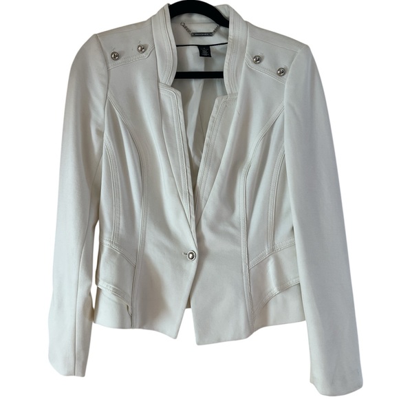 White House Black Market Jackets & Blazers - White House Black Market Ivory Blazer with Button Accents